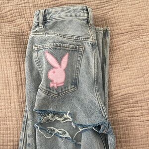 Pink Patch Playboy Pacsun Jeans